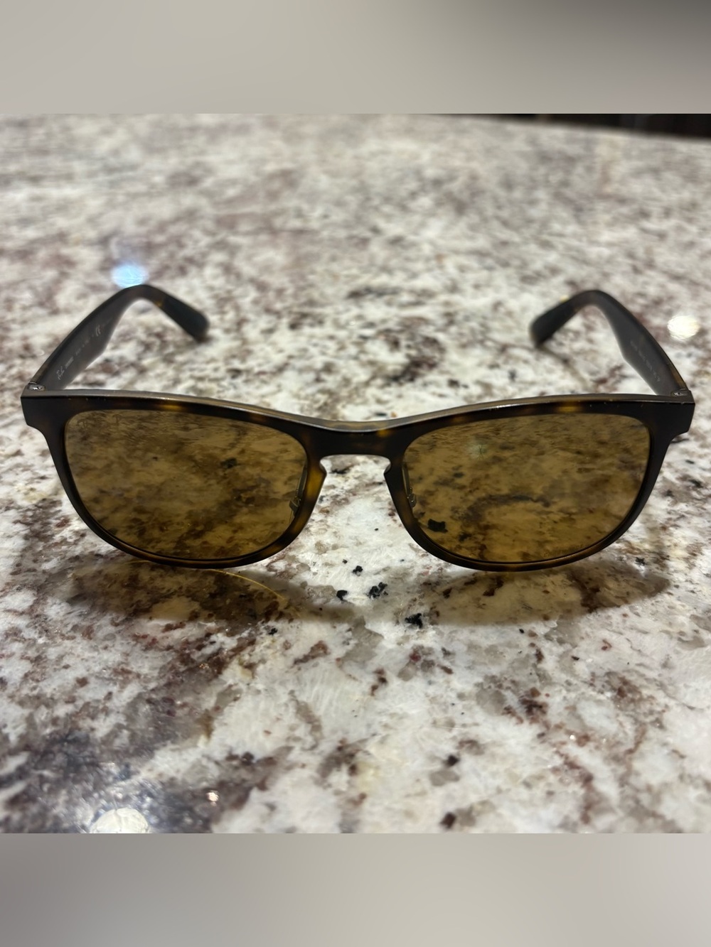 Men's Brown Tortoiseshell Polarized Swim Sunglasses